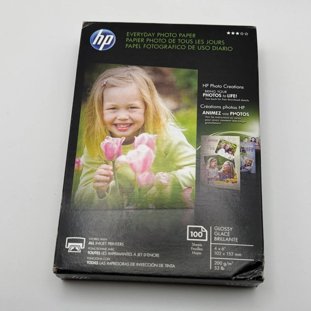 HP Glossy Everyday Photo Paper, new in box